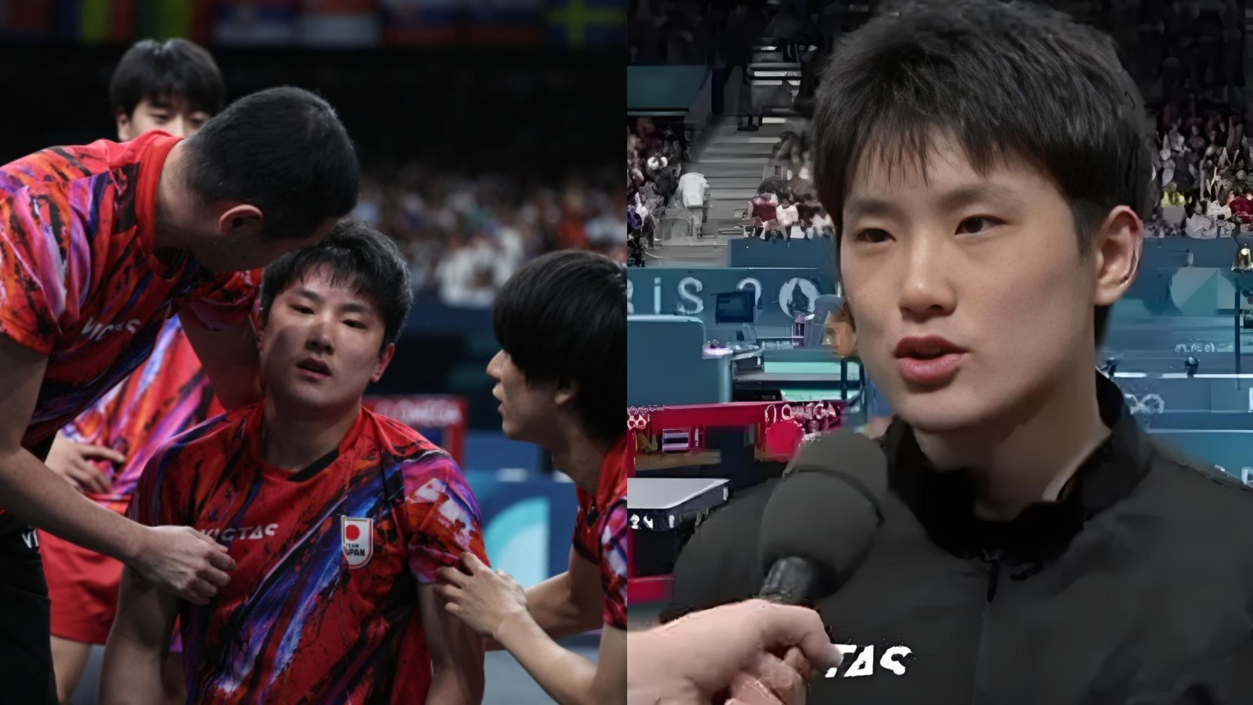 日本队鏖战中国队,张本智和点燃赛场 日本队鏖战中国队,张本智和点燃赛场